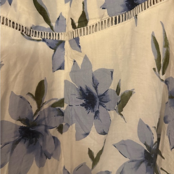 Lulu's White and Blue Floral Dress - Picture 5 of 6